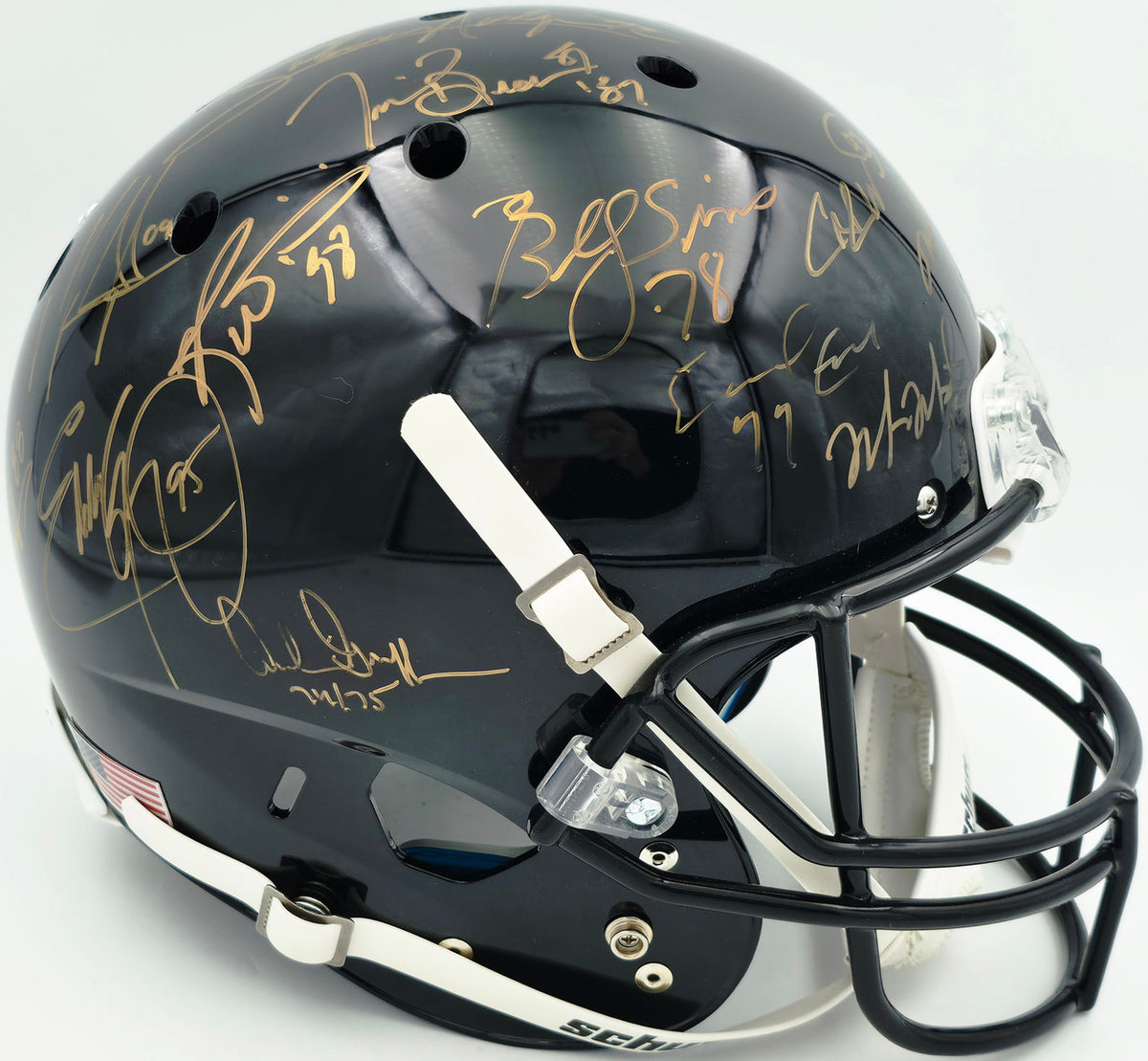 College Football's Best Heisman Winners Autographed Black Full Size Schutt Replica Helmet With 24 Signatures Including Barry Sanders & Bo Jackson Steiner Holo #SS149099