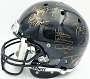 College Football's Best Heisman Winners Autographed Black Full Size Schutt Replica Helmet With 24 Signatures Including Barry Sanders & Bo Jackson Steiner Holo #SS149099
