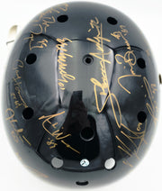 College Football's Best Heisman Winners Autographed Black Full Size Schutt Replica Helmet With 24 Signatures Including Barry Sanders & Bo Jackson Steiner Holo #SS149099