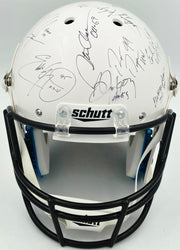 College Football's Best Heisman Winners Autographed White Full Size Schutt Replica Helmet With 24 Signatures Including Barry Sanders & Bo Jackson Steiner Holo #SS149812