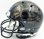 College Football's Best Heisman Winners Autographed Black Full Size Schutt Replica Helmet With 24 Signatures Including Barry Sanders & Bo Jackson Steiner Holo #SS149098