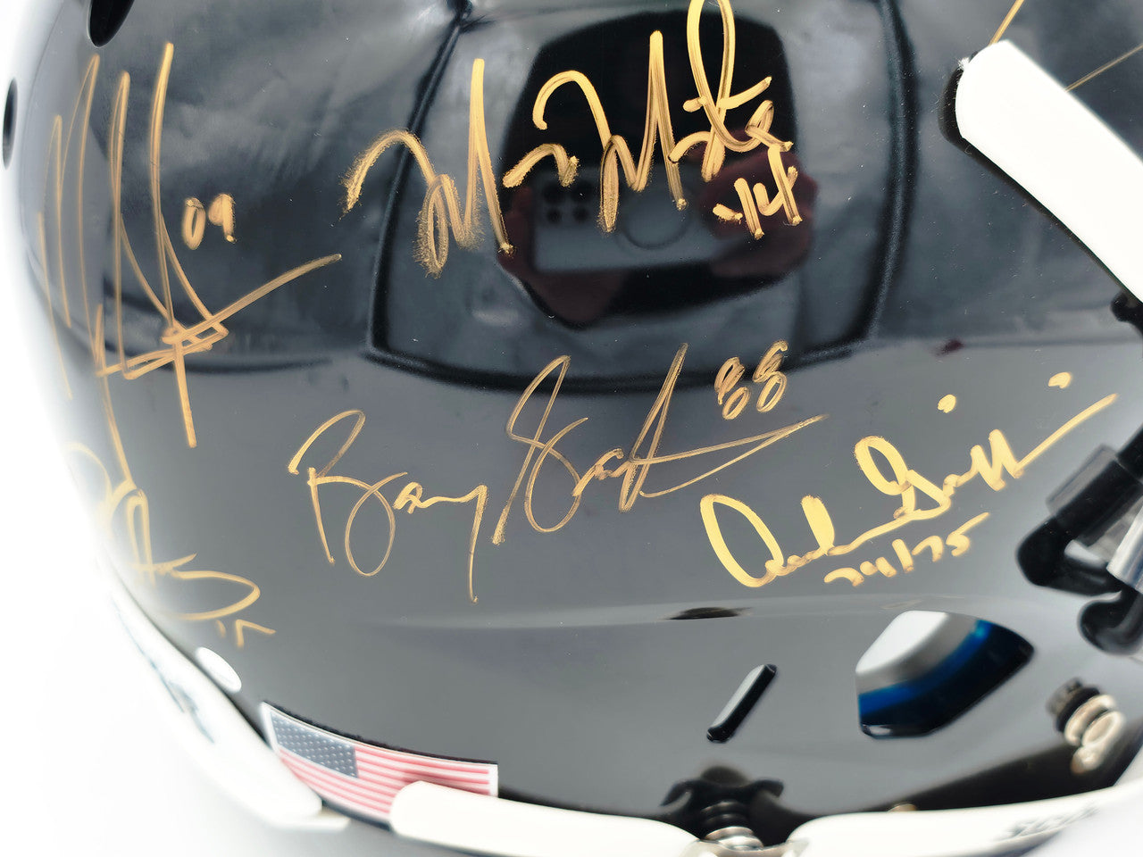 College Football's Best Heisman Winners Autographed Black Full Size Schutt Replica Helmet With 24 Signatures Including Barry Sanders & Bo Jackson Steiner Holo #SS149098
