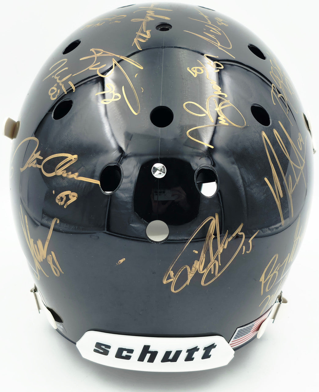 College Football's Best Heisman Winners Autographed Black Full Size Schutt Replica Helmet With 23 Signatures Including Barry Sanders & Bo Jackson Steiner Holo #SS149844