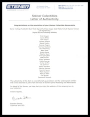 College Football's Best Heisman Winners Autographed Gold Full Size Schutt Replica Helmet With 24 Signatures Including Barry Sanders & Bo Jackson Steiner Holo #SS149084