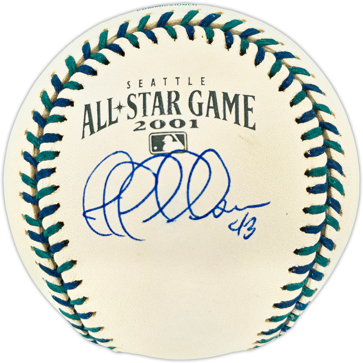 Jeff Nelson Autographed Official 2001 All Star Game Logo Baseball Seattle Mariners MCS Holo #63672