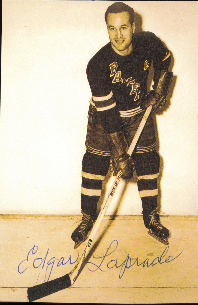 Edgar Laprade Autographed 3x5 Photo New York Rangers SKU #258126
