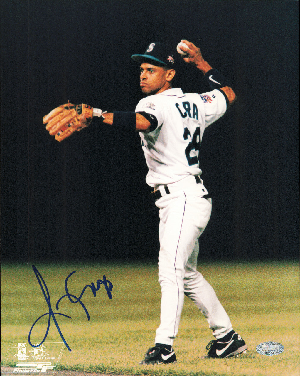 Joey Cora Autographed 8x10 Photo Seattle Mariners MCS Holo #87591