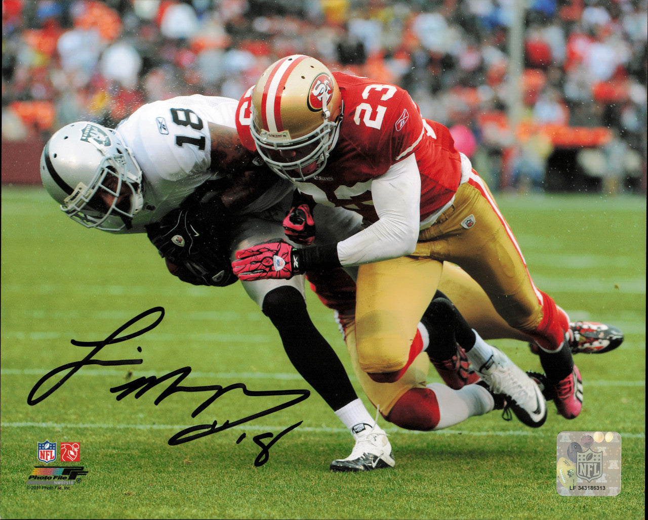 Louis Murphy Autographed 8x10 Photos (14 Count Lot) Oakland Raiders SKU #258175