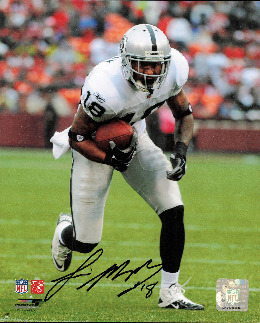 Louis Murphy Autographed 8x10 Photos (14 Count Lot) Oakland Raiders SKU #258176
