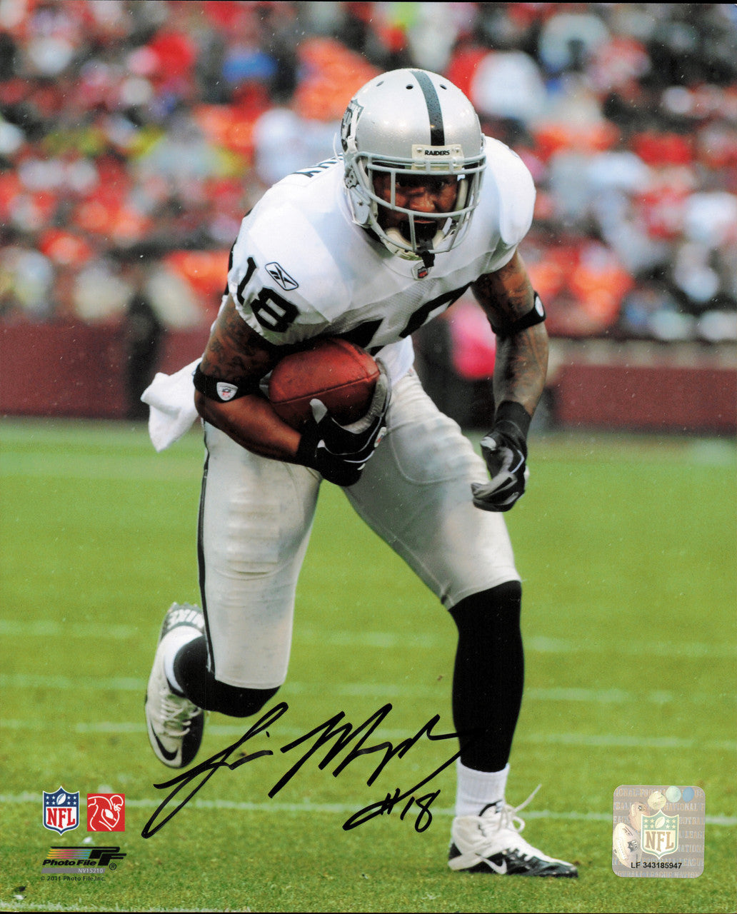 Louis Murphy Autographed 8x10 Photos (14 Count Lot) Oakland Raiders SKU #258176