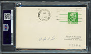 Satchel Paige Autographed Government Postcard #3.5x5.5 Negro Leagues PSA/DNA #84991390