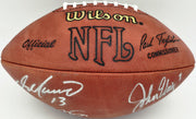 Joe Montana, John Elway & Dan Marino Autographed Official NFL Leather Game Football Beckett BAS #AB50946