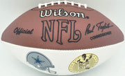 Dallas Cowboys Legends Autographed Official NFL White Logo Football With 5 Signatures Including Tom Landry JSA #Y09851
