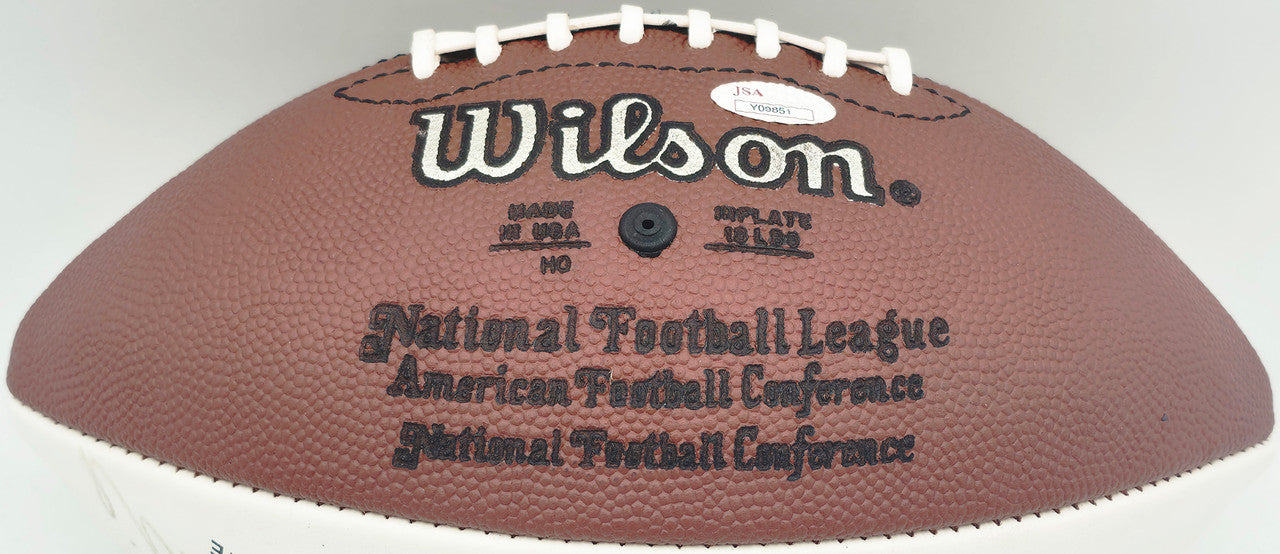 Dallas Cowboys Legends Autographed Official NFL White Logo Football With 5 Signatures Including Tom Landry JSA #Y09851