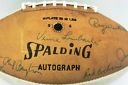 1966 NFL Champion Green Bay Packers Team Autographed Official Spalding Leather Football With 48 Signatures Including Vince Lombardi Beckett BAS #AE85553
