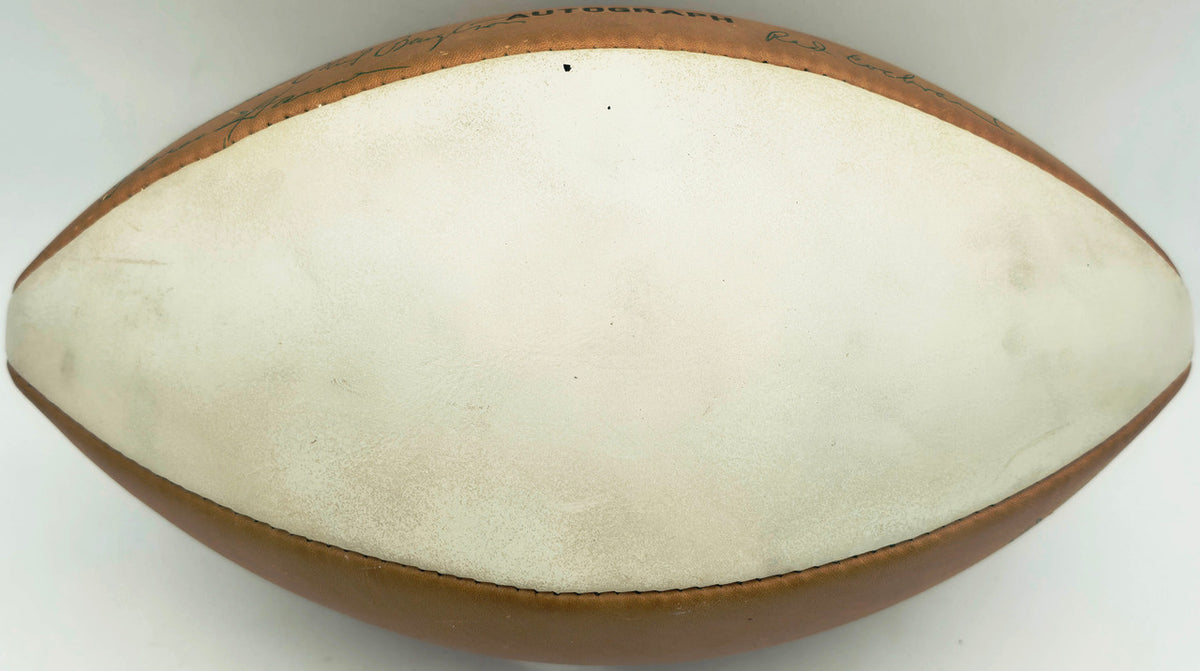 1966 NFL Champion Green Bay Packers Team Autographed Official Spalding Leather Football With 48 Signatures Including Vince Lombardi Beckett BAS #AE85553
