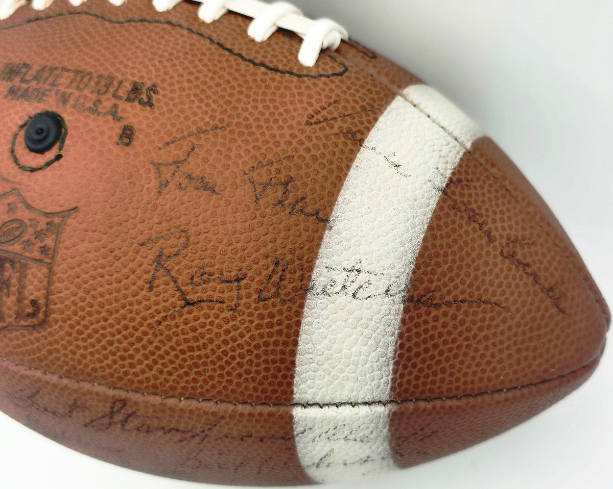 1965 NFL Champions Green Bay Packers Team Autographed Official NFL Leather MacGregor Football With 48 Signatures Including Vince Lombardi Beckett BAS #AE65522