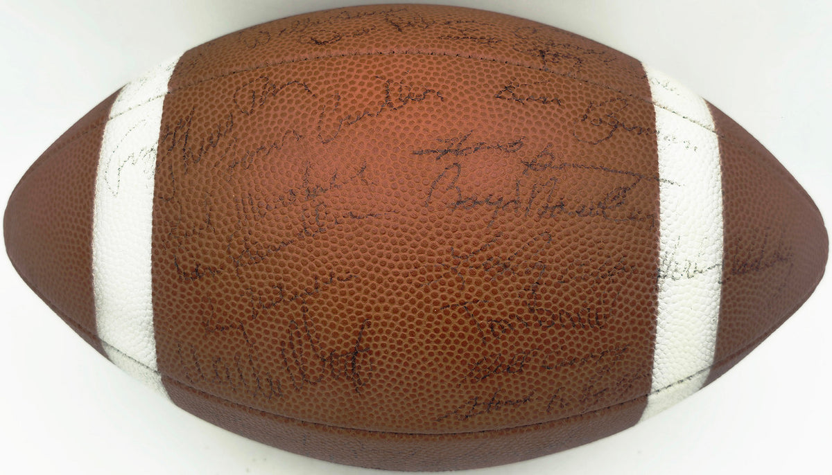 1965 NFL Champions Green Bay Packers Team Autographed Official NFL Leather MacGregor Football With 48 Signatures Including Vince Lombardi Beckett BAS #AE65522