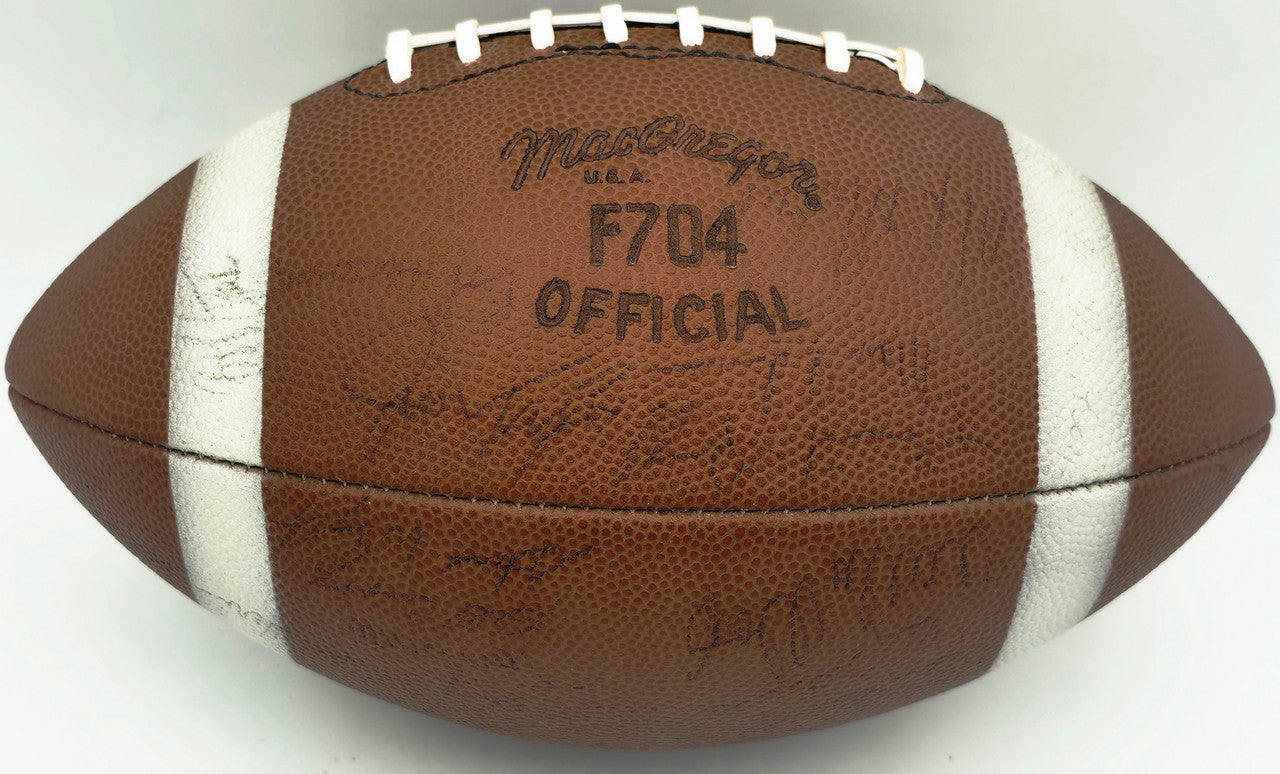1965 NFL Champions Green Bay Packers Team Autographed Official NFL Leather MacGregor Football With 48 Signatures Including Vince Lombardi Beckett BAS #AE65522