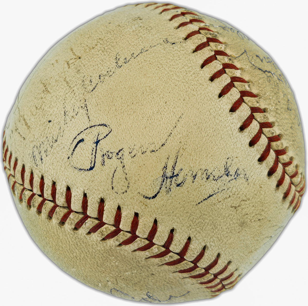 1930's Greats Autographed Official AL Baseball With 14 Signatures Including Babe Ruth, Lou Gehrig & Jimmie Foxx PSA/DNA #AP04956