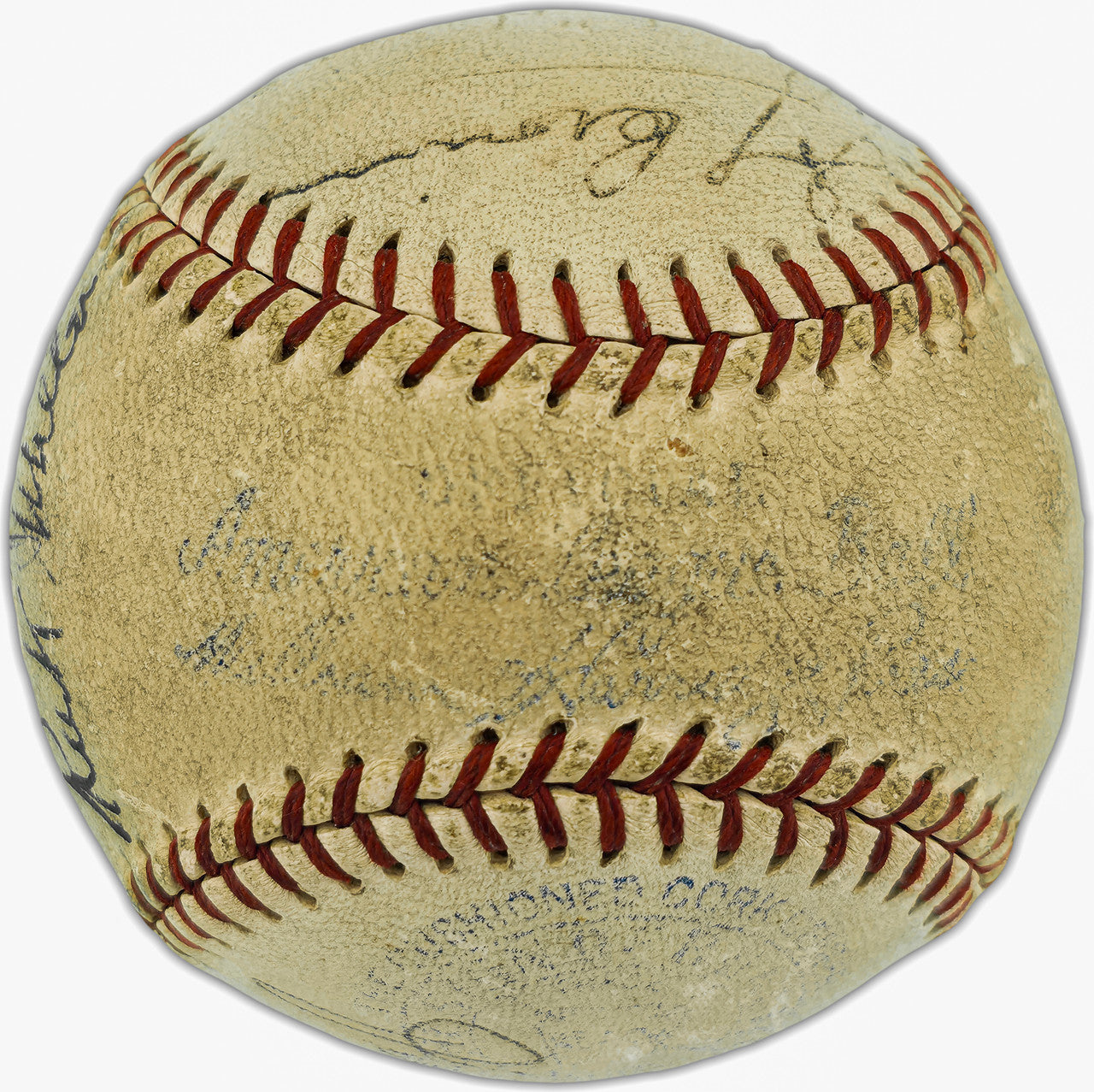 1930's Greats Autographed Official AL Baseball With 14 Signatures Including Babe Ruth, Lou Gehrig & Jimmie Foxx PSA/DNA #AP04956