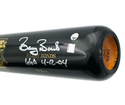 Willie Mays & Barry Bonds Autographed Black 660 Home Run Logo SAM Baseball Bat San Francisco Giants "Dated" WM Collection & MLB Holo #BB183445