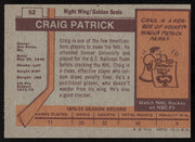 Craig Patrick Autographed 1973-74 Topps Card #52 California Golden Seals SKU #258301