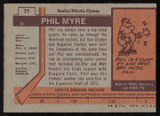 Phil Myre Autographed 1973-74 Topps Card #77 Atlanta Flames SKU #258304