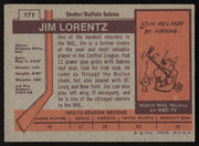 Jim Lorentz Autographed 1973-74 Topps Card #171 Buffalo Sabres SKU #258310