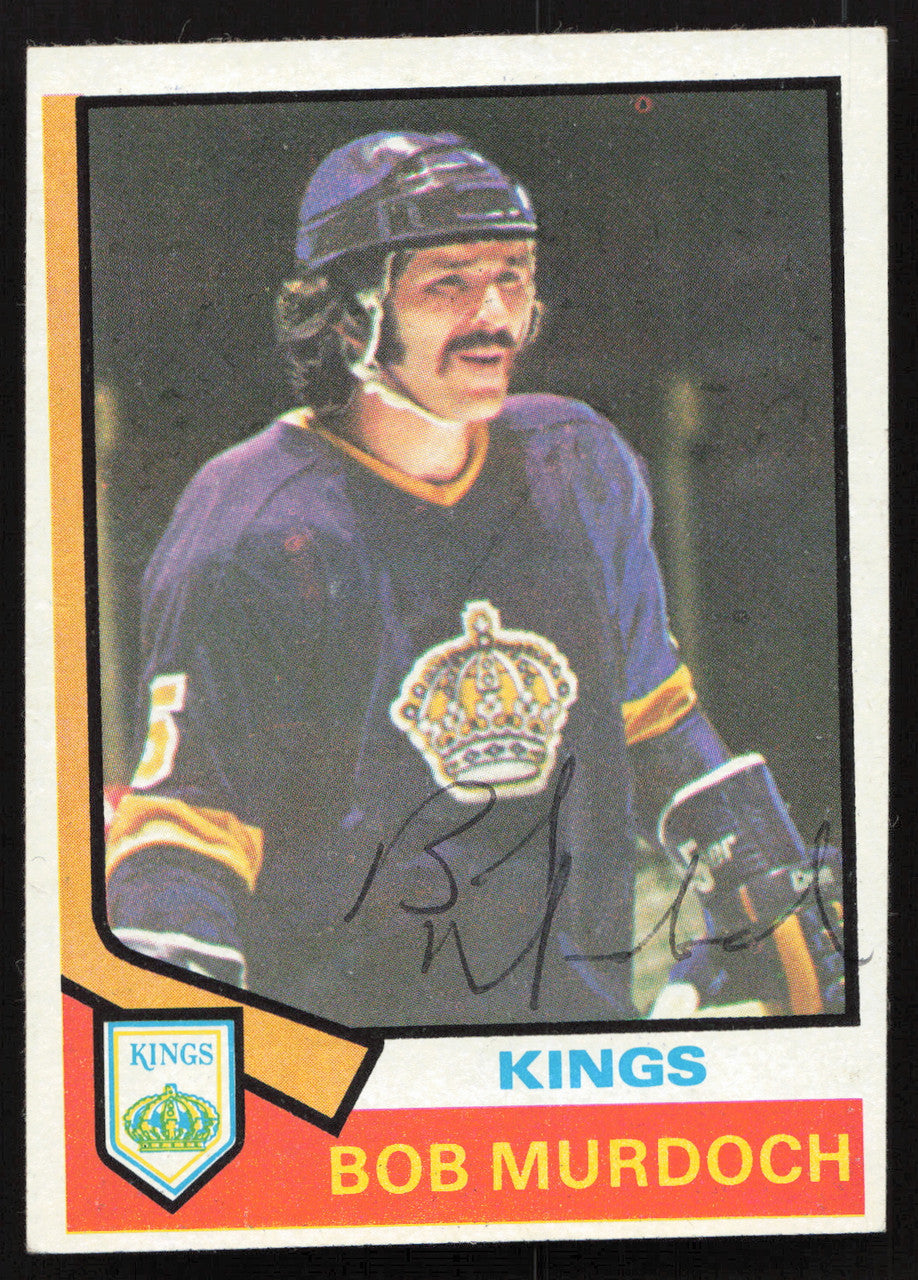 Bob Murdoch Autographed 1974-75 Topps Rookie Card #194 Los Angeles Kings SKU #258323
