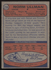 Norm Ullman Autographed 1974-75 Topps Card #236 Toronto Maple Leafs SKU #258325