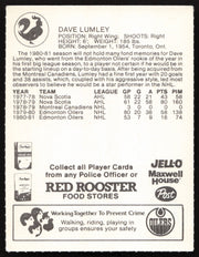 Dave Lumley Autographed 1981-82 Red Rooster Card Edmonton Oilers SKU #258329