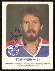 Stan Weir Autographed 1981-82 Red Rooster Card Edmonton Oilers SKU #258338