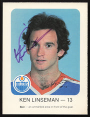 Ken Linseman Autographed 1982-83 Red Rooster Card Edmonton Oilers SKU #258340