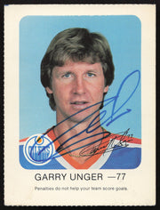 Garry Unger Autographed 1982-83 Red Rooster Card Edmonton Oilers SKU #258342