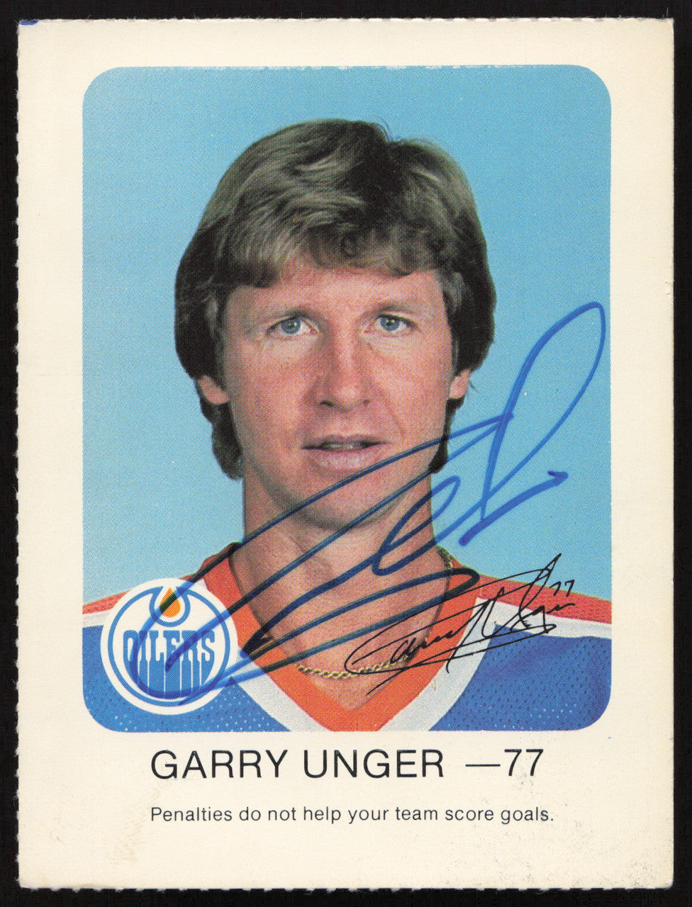 Garry Unger Autographed 1982-83 Red Rooster Card Edmonton Oilers SKU #258342