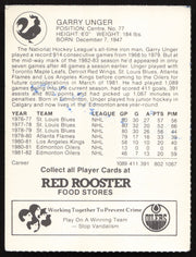 Garry Unger Autographed 1982-83 Red Rooster Card Edmonton Oilers SKU #258342