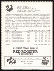 Lee Fogolin Autographed 1982-83 Red Rooster Card Edmonton Oilers SKU #258344