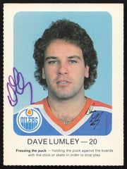 Dave Lumley Autographed 1982-83 Red Rooster Card Edmonton Oilers SKU #258354