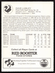 Dave Lumley Autographed 1982-83 Red Rooster Card Edmonton Oilers SKU #258354