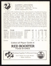 Garry Lariviere Autographed 1982-83 Red Rooster Card Edmonton Oilers SKU #258356