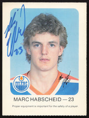 Marc Habscheid Autographed 1982-83 Red Rooster Rookie Card Edmonton Oilers SKU #258357