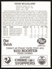 Kevin McClelland Autographed 1984-85 Post Red Rooster Rookie Card Edmonton Oilers SKU #258385