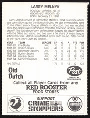 Larry Melnyk Autographed 1984-85 Post Red Rooster Card Edmonton Oilers SKU #258388
