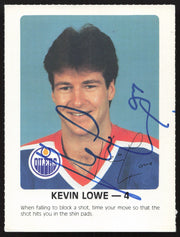 Kevin Lowe Autographed 1984-85 Post Red Rooster Card Edmonton Oilers SKU #258400