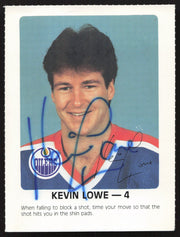 Kevin Lowe Autographed 1984-85 Post Red Rooster Card Edmonton Oilers SKU #258401