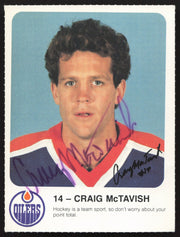 Craig MacTavish Autographed 1985-86 Post Red Rooster Card Edmonton Oilers SKU #258420