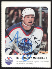 Marty McSorley Autographed 1986-87 Red Rooster Card Edmonton Oilers SKU #258436