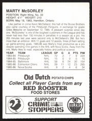 Marty McSorley Autographed 1986-87 Red Rooster Card Edmonton Oilers SKU #258436