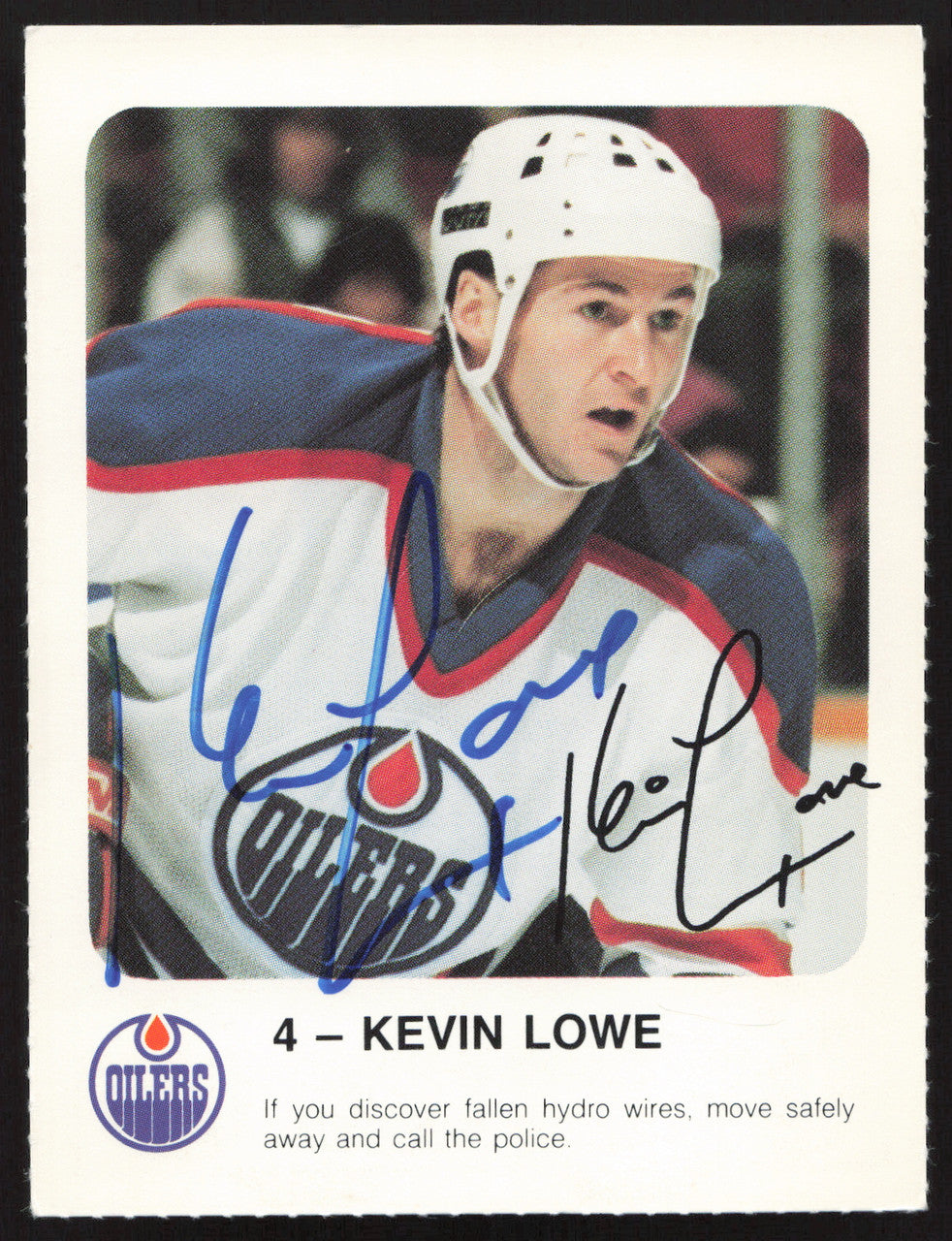 Kevin Lowe Autographed 1986-87 Red Rooster Card Edmonton Oilers SKU #258437